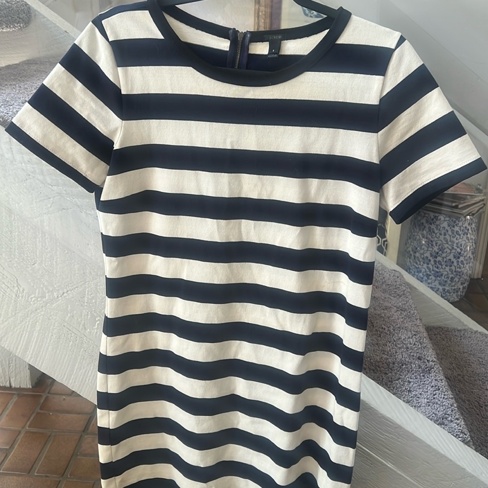 J Crew Coastal striped nautical dress S